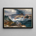 Grandi cascate del fiume Snake, territorio dell'Idaho - Thomas Moran — quadro incorniciato alla parete