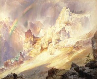 Arcobaleno sopra il Grand Canyon di Yellowstone - Thomas Moran — vista dell’opera