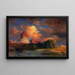 Nuvole al Tramonto sul Fiume Verde Wyoming - Thomas Moran — quadro incorniciato alla parete