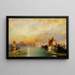 Tramonto, Santa Maria e il Palazzo dei Doge, Venezia - Thomas Moran — quadro incorniciato alla parete