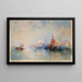 La lagune regardant vers Santa Maria della Salute - Thomas Moran — quadro incorniciato alla parete