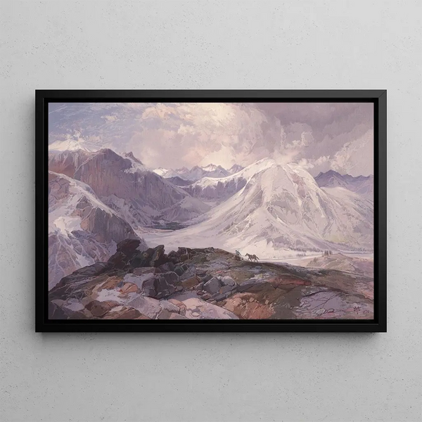 Le Sentier Musquito, Montagne Rocciose del Colorado, Elevazione 12000 piedi - Thomas Moran — quadro incorniciato alla parete