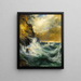 La onda che si ritira - Thomas Moran — quadro incorniciato alla parete
