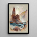 Tour à Tower Falls Yellowstone - Thomas Moran — quadro incorniciato alla parete