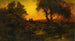 Paesaggio al crepuscolo, fuga in Egitto - Thomas Moran — vista dell’opera