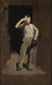 Ragazzo in marrone studio per Gli Operai del ferro a mezzogiorno - Thomas Pollock Anshutz — vista dell’opera