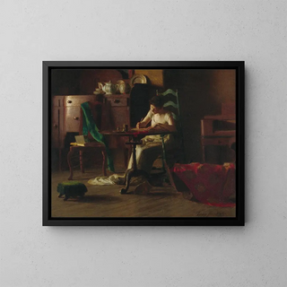 Thomas Pollock Anshutz - Woman writting on a table.webp