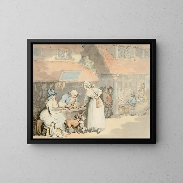 Chez le cordonnier - Thomas Rowlandson — quadro incorniciato alla parete