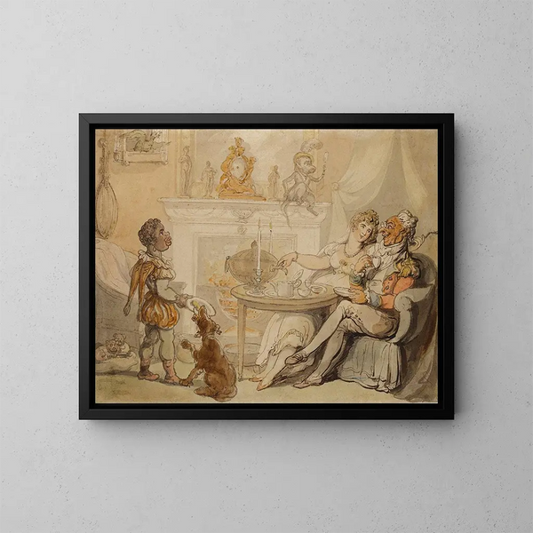 La cérémonie du thé - Thomas Rowlandson — quadro incorniciato alla parete