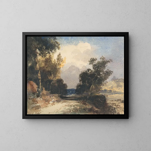 Vista vicino al castello di Arundel - Thomas Shotter Boys — quadro incorniciato alla parete