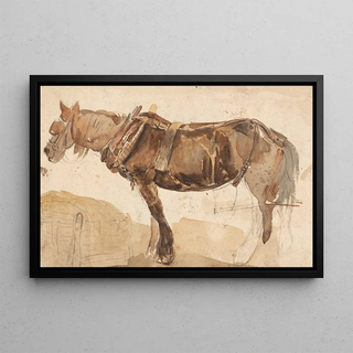Thomas Sidney Cooper - A Horse in Harness Seen From the Near Side.webp