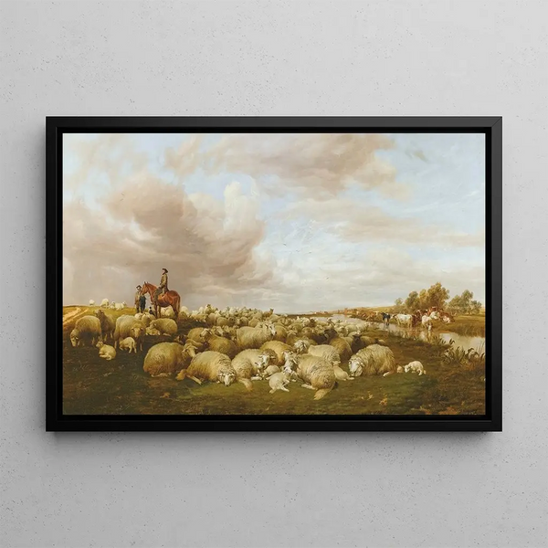 Averses d'avril - Thomas Sidney Cooper — quadro incorniciato alla parete