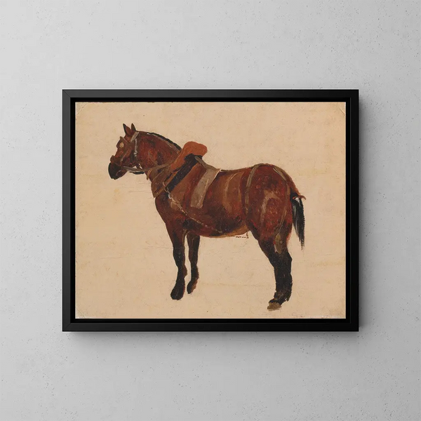 Studio di un cavallo da lavoro - Thomas Sidney Cooper — quadro incorniciato alla parete
