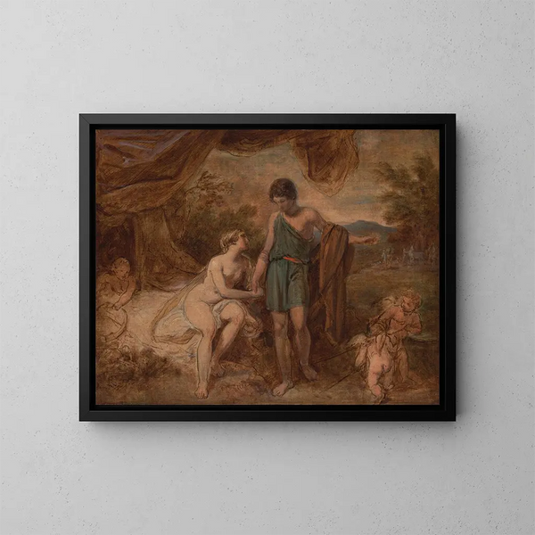 Un'analisi incompiuta di Venere e Adone - Thomas Stothard — quadro incorniciato alla parete