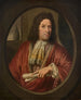 Ritratto di un uomo che tiene una partitura in un ovale finto - Thomas van der Wilt — vista dell’opera