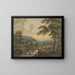 Paesaggio con ponte e cascata - Thomas Walmsley — quadro incorniciato alla parete