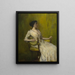 Dame en blanc - Thomas Wilmer Dewing — quadro incorniciato alla parete
