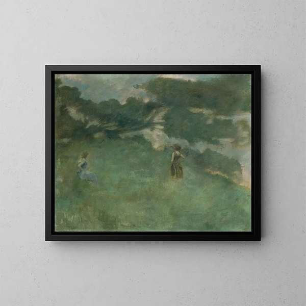 Le merle d'hermite - Thomas Wilmer Dewing — quadro incorniciato alla parete