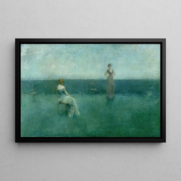 La Récitation - Thomas Wilmer Dewing — quadro incorniciato alla parete