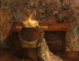Le clavecin - Thomas Wilmer Dewing — vista dell’opera