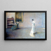 La robe blanche - Thomas Wilmer Dewing — quadro incorniciato alla parete