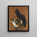 Due gatti - Théophile Alexandre Steinlen — quadro incorniciato alla parete