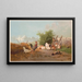 Vita di pollame - Théophile Victor Emile Lemmens — quadro incorniciato alla parete