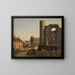 Vista di Marmorpladsen con le rovine della chiesa incompiuta di Frederiks a Copenaghen - Thorald Læsøe — quadro incorniciato alla parete