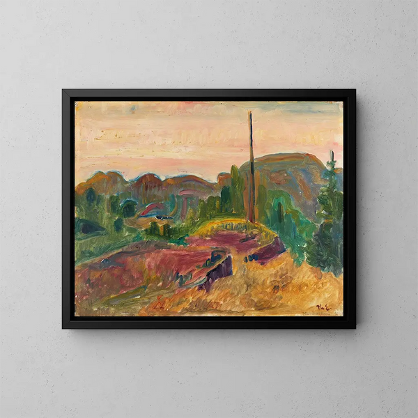 Paesaggio serale - Thorvald Erichsen — quadro incorniciato alla parete