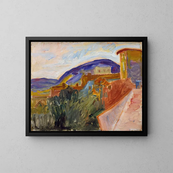 De Balbergkampen a Lillehammer - Thorvald Erichsen — quadro incorniciato alla parete