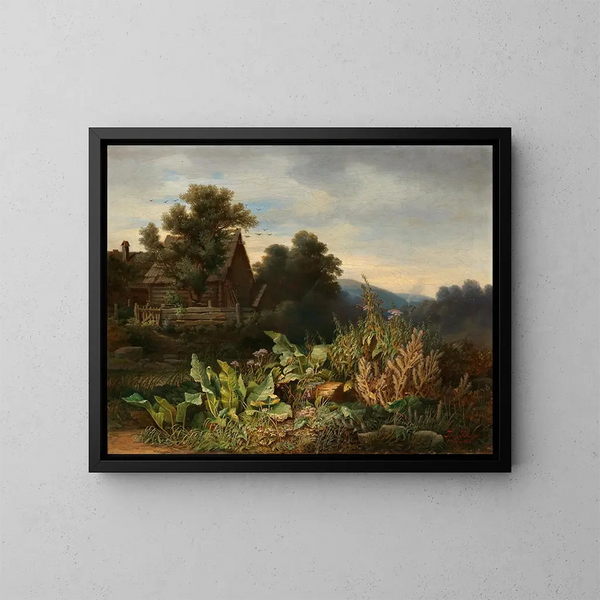 Al bordo di un ruscello - Tina Blau — quadro incorniciato alla parete