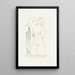 Femme nue se baignant au clair de lune - Tinus van Doorn — quadro incorniciato alla parete