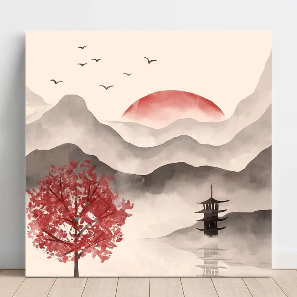 Riproduzione del dipinto Tirage d'arte asiatico - Scintillii d'Autunno