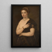Giovane ragazza con pelliccia - Tiziano — quadro incorniciato alla parete