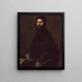 Uomo con flauto - Tiziano — quadro incorniciato alla parete