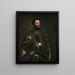 Ritratto di Alfonso d'Avalos, marchese del Vasto in armatura con page - Tiziano — quadro incorniciato alla parete