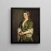 Donna che tiene una mela - Tiziano — quadro incorniciato alla parete