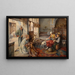 Chez le vendeur de tapis - Tito della Fralte — quadro incorniciato alla parete