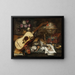 Nature morte con una chitarra - Tomás Hiepes — quadro incorniciato alla parete