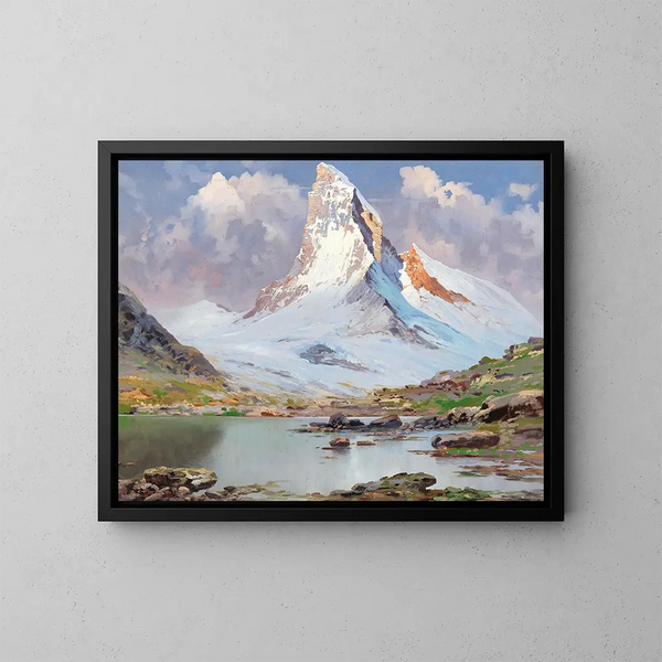 Vista del Cervino - Toni Haller — quadro incorniciato alla parete