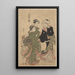 Courtisane suivie de Shinso et de deux Kamuro - Torii Kiyonaga — quadro incorniciato alla parete