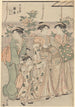 Pivoines sur la rue Nakanoch dans le quartier gai de Yoshiwara - Torii Kiyonaga — vista dell’opera