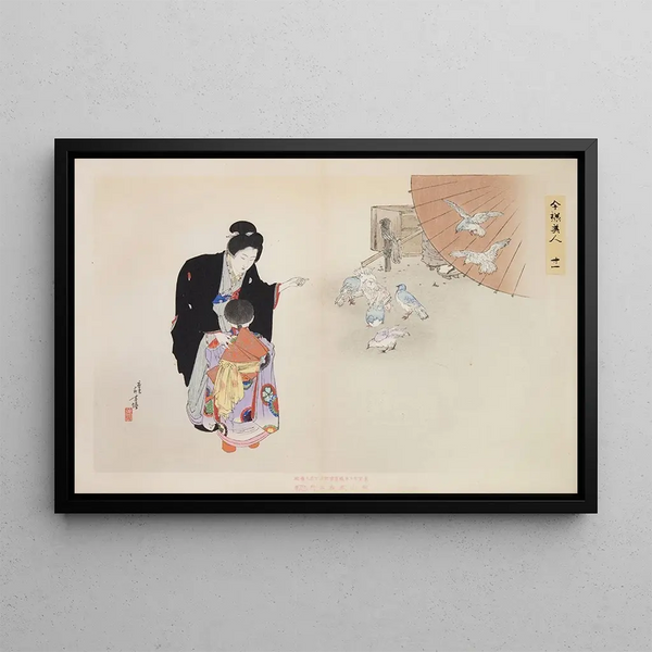 Kyiku imay bijin fzoku zen Pl11 - Toshikata Mizuno — quadro incorniciato alla parete