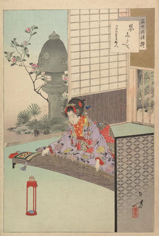 Toshikata Mizuno - Noblewomen of the Tokugawa Period Thirtysix Beauties Sanjuroko kasensoro Pl06.webp