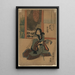 Iwai Hanshirô no Iso no Onna Umakata Tragauishi no Ofumi - Toyokuni Utagawa — quadro incorniciato alla parete