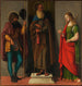 Tre santi Roch, Antonio abate e Lucia - Giovanni Battista Cima da Conegliano — vista dell’opera