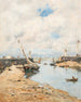 Trouville, il gozzo arenato – Eugène Boudin — vista dell’opera