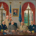 Truman e i suoi consiglieri militari - Augustus Vincent Tack — ambientato in un interno