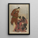 Sandiaime Band Hikosabur no Obiya Chmemon to Yodaime Iwai Hanshir no Shinanoya Ohan - Tōshūsai Sharaku — quadro incorniciato alla parete