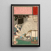 Monstre noir attaquant la femme d'un charpentier à Kanda - Tsukioka Yoshitoshi — quadro incorniciato alla parete